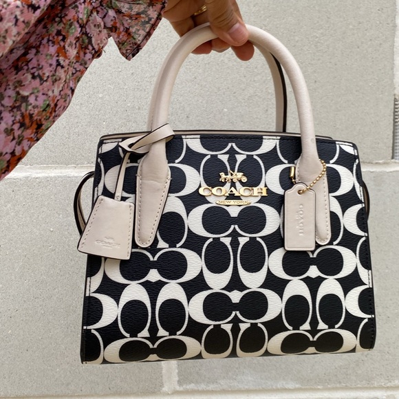 Coach Handbags - 👜🖤🤍Coach CP080Andrea Carryall Bag In Signature Canvas